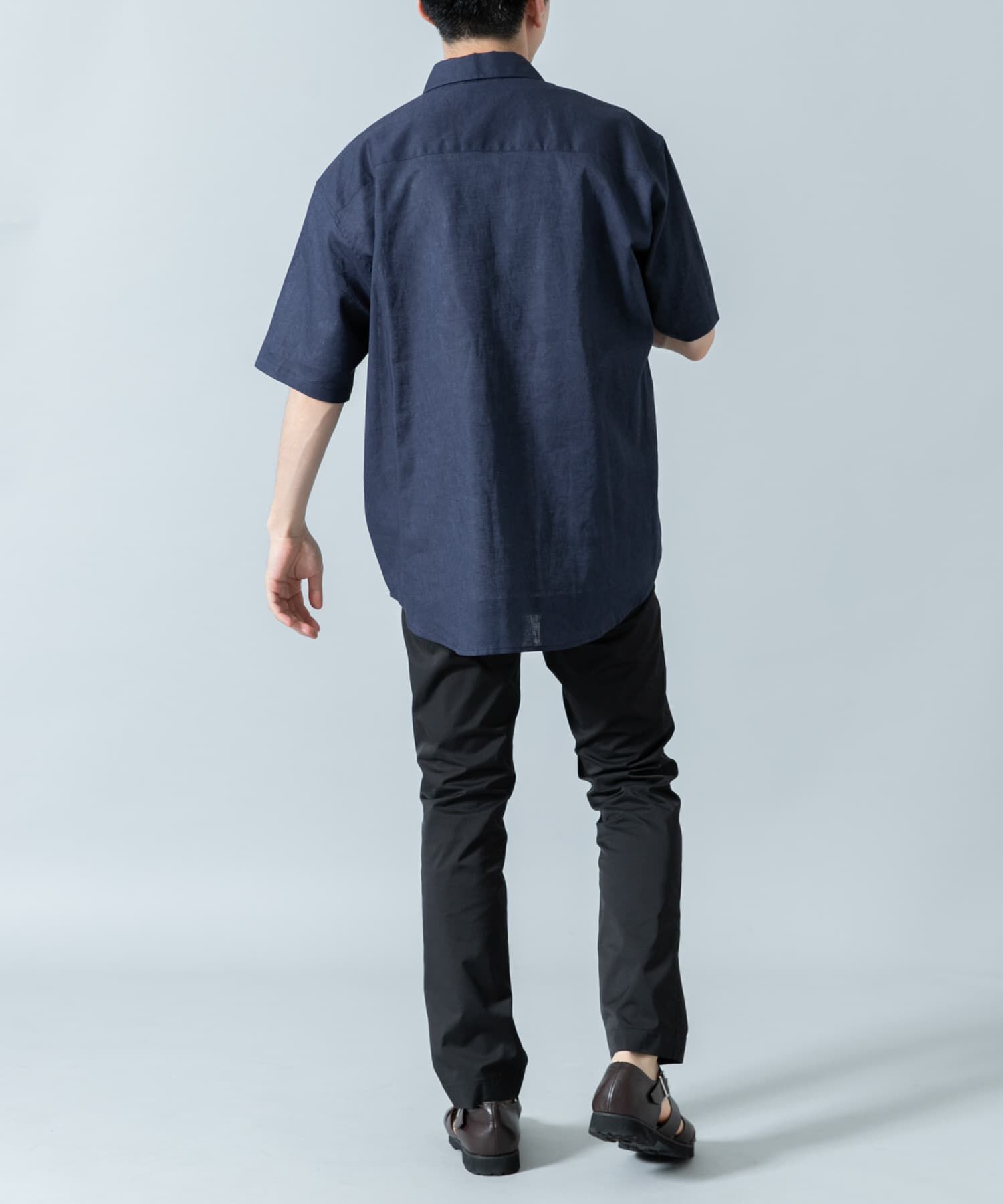 URBAN RESEARCH ROSSO「『XLサイズあり』リラックスコットンリネンレギュラーカラー半袖シャツ」|シャツ・ブラウス|