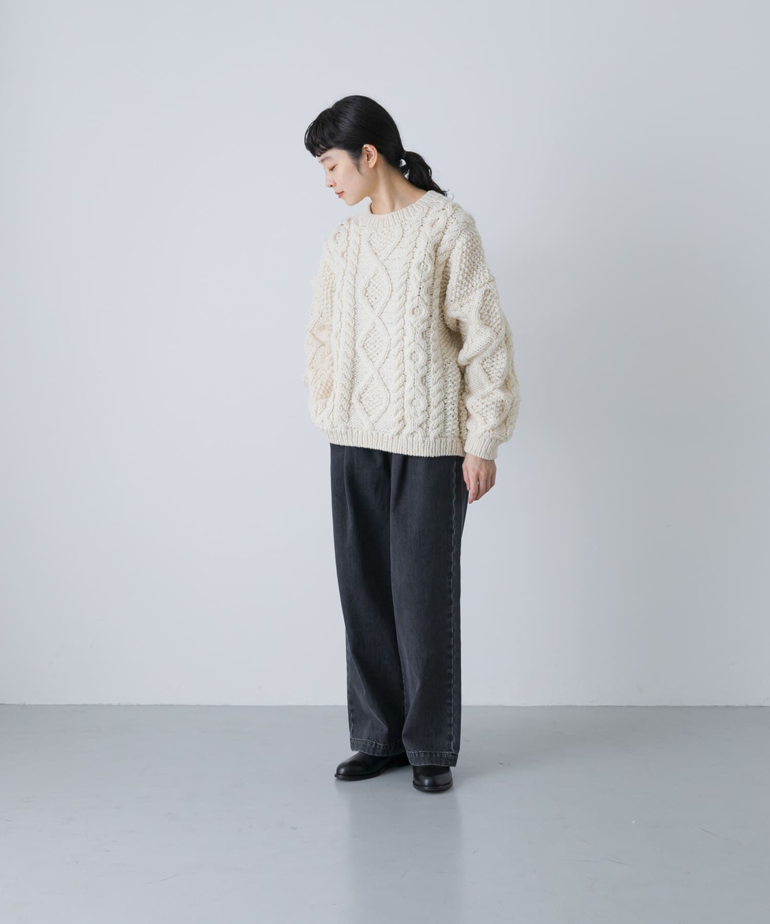 かぐれ「フェードデニムイージーパンツ」|デニム|