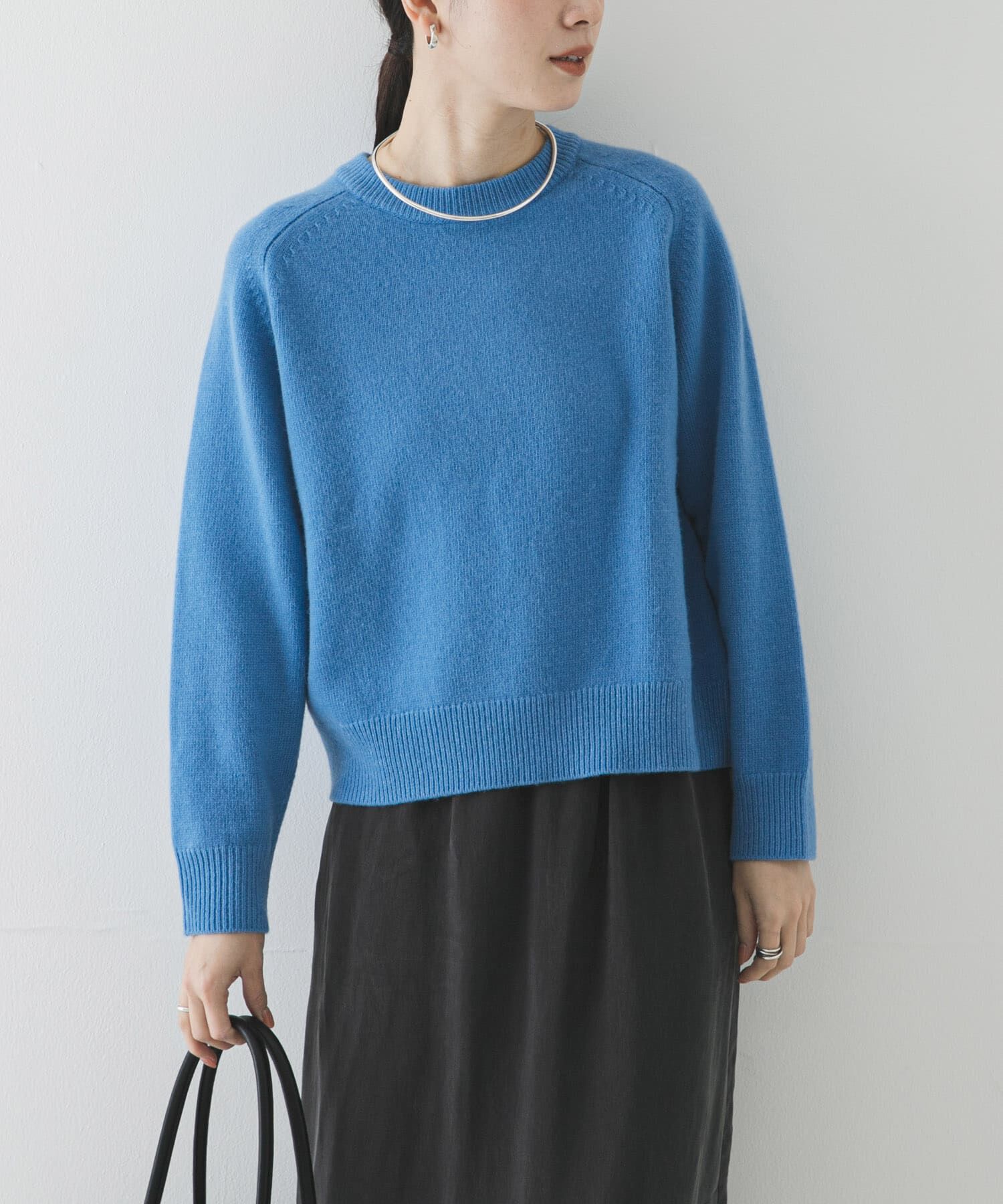 URBAN RESEARCH「ウォッシャブルウールカシミヤニット」|ニット・セーター|ブルー