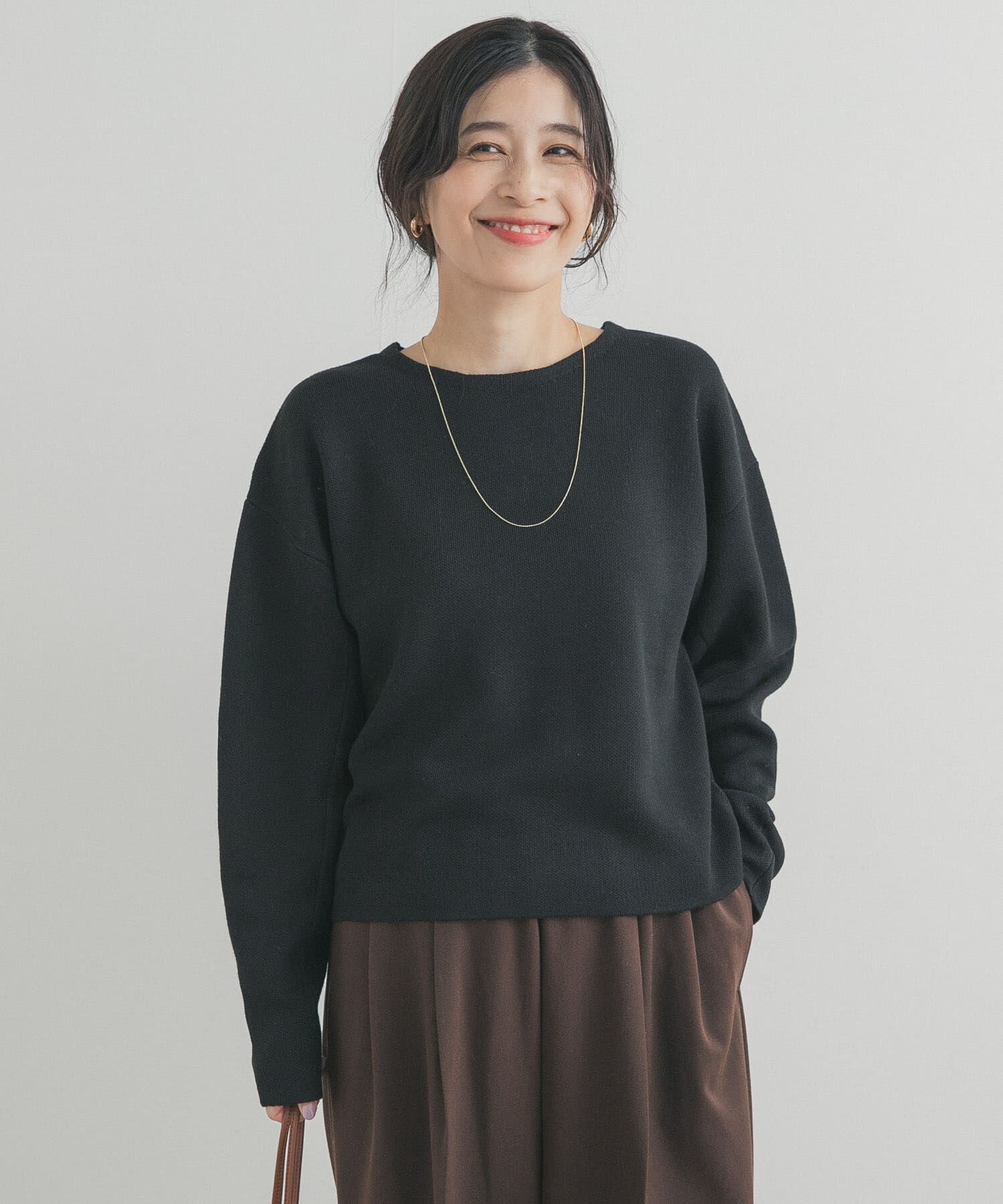 URBAN RESEARCH DOORS「ショート丈コンパクトニット」|ニット・セーター|