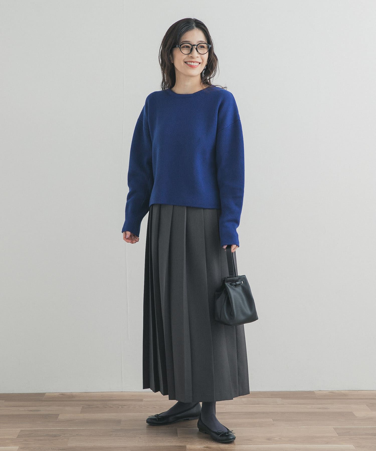 URBAN RESEARCH DOORS「ショート丈コンパクトニット」|ニット・セーター|