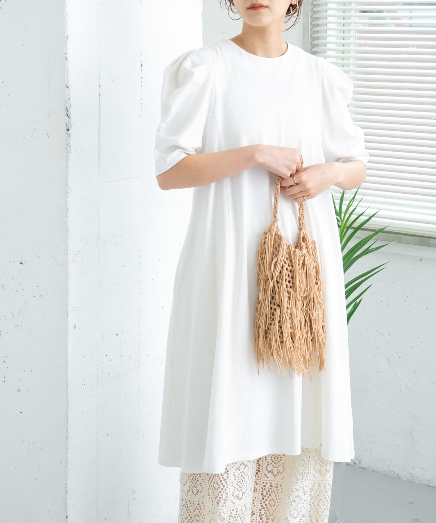  「フリンジニットBAG」|ハンドバッグ|