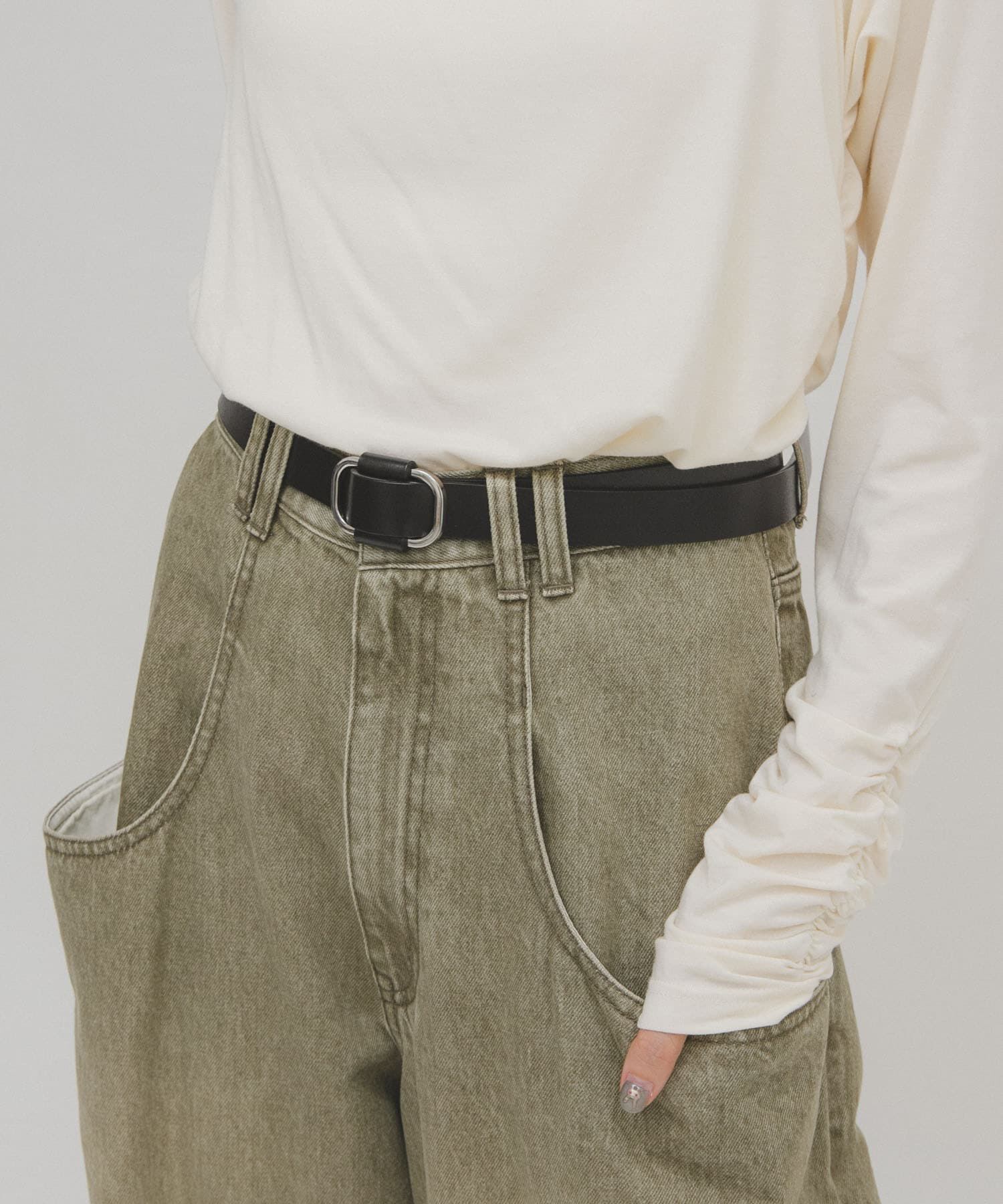  「ホールレスレザーベルト」|ベルト|