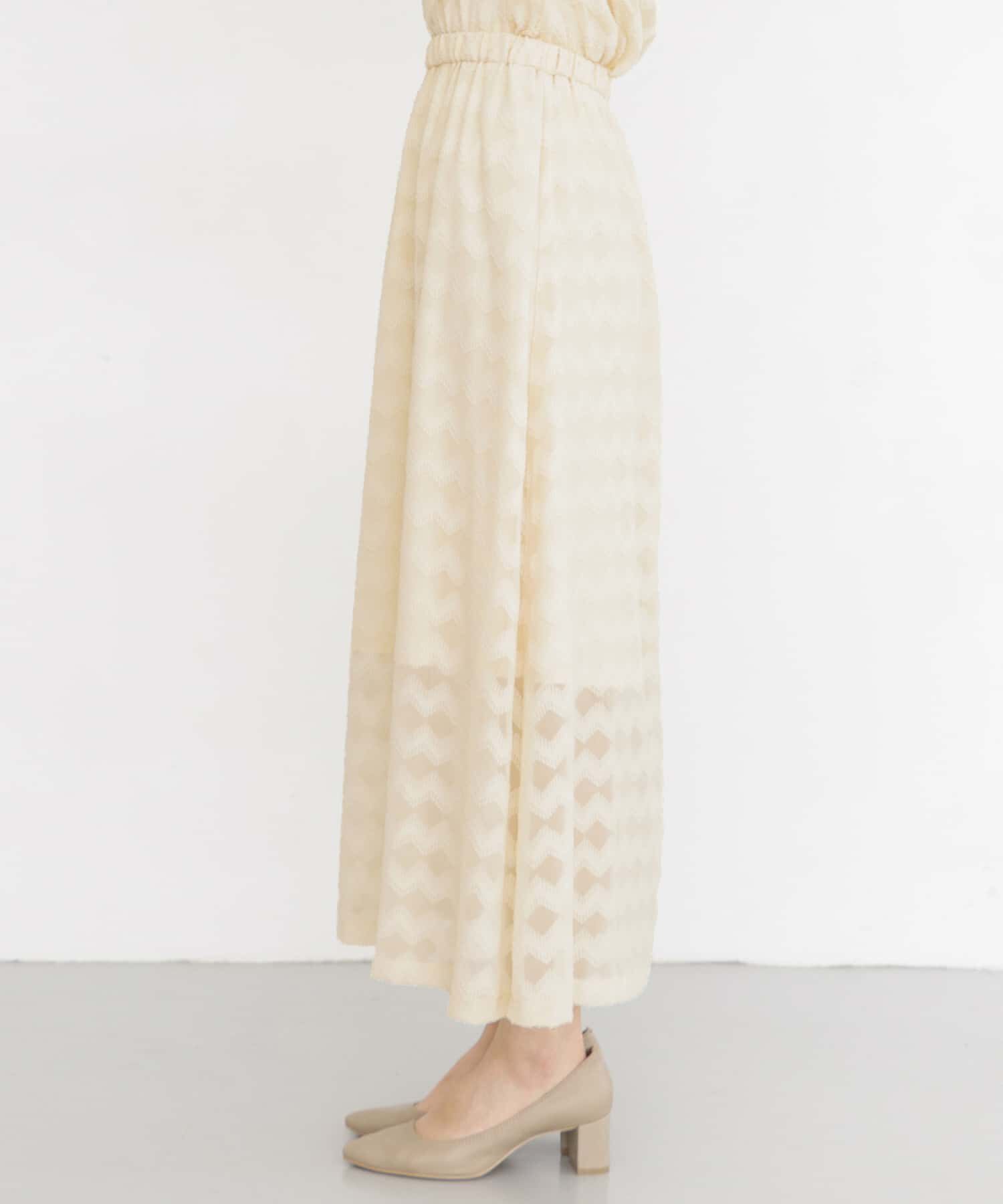  「KBF+　ジャガードフレアマキシスカート」|スカート|