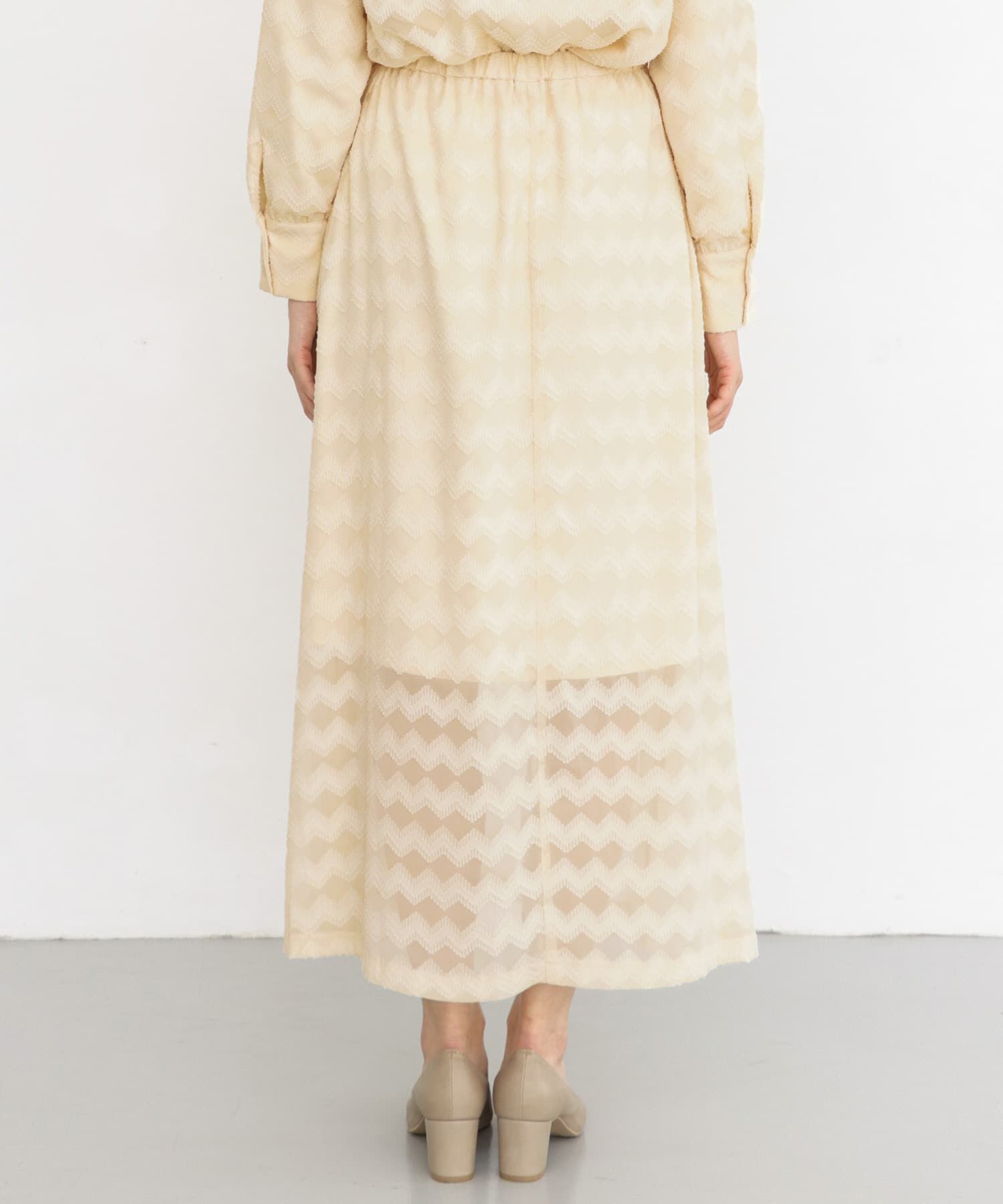  「KBF+　ジャガードフレアマキシスカート」|スカート|