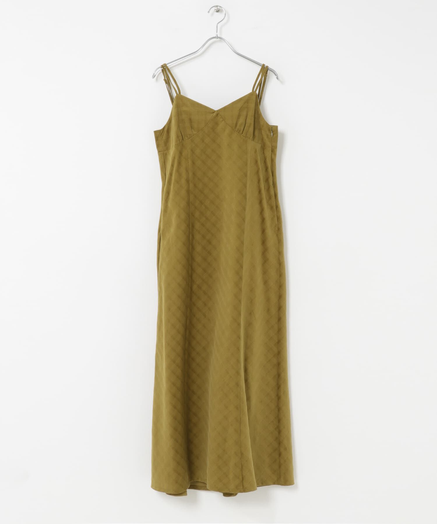  「チェックコーデュロイキャミワンピース」|ワンピース|