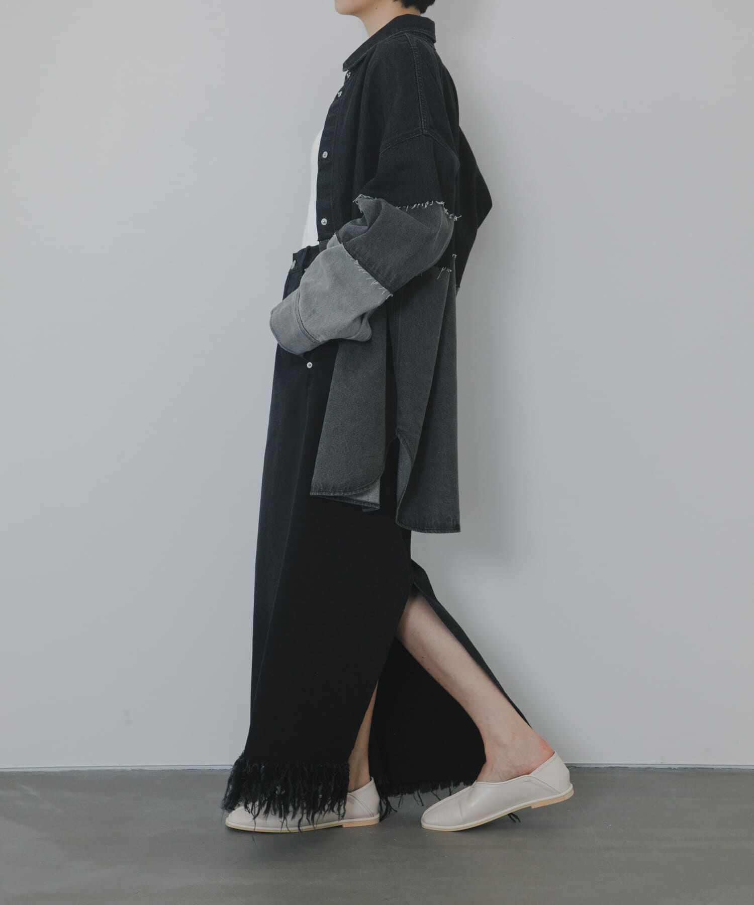  「パッチワークBIGデニムシャツ」|シャツ・ブラウス|