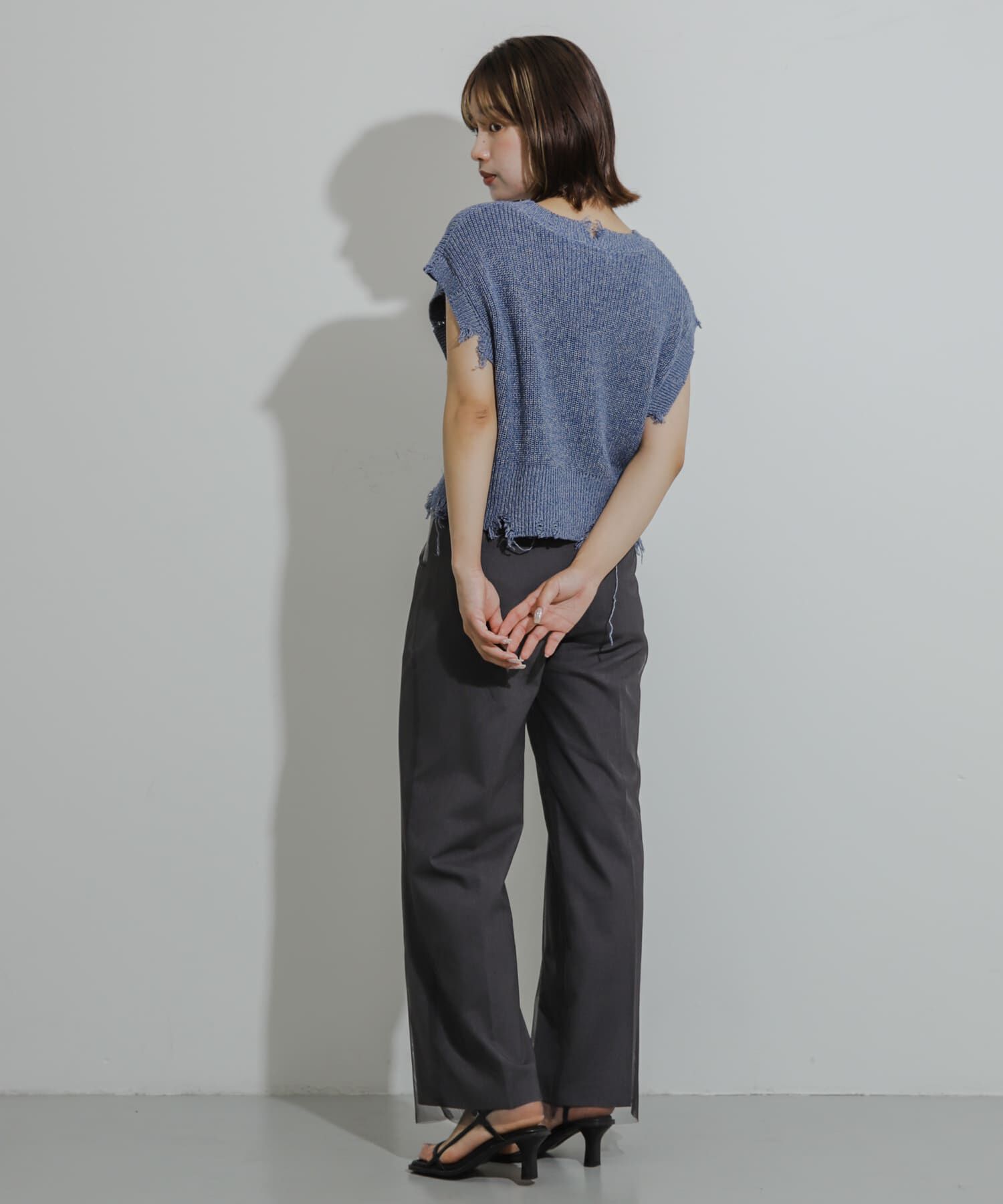 SENSE OF PLACE by URBAN RESEARCH「ダメージニットベスト」|ベスト・ジレ|