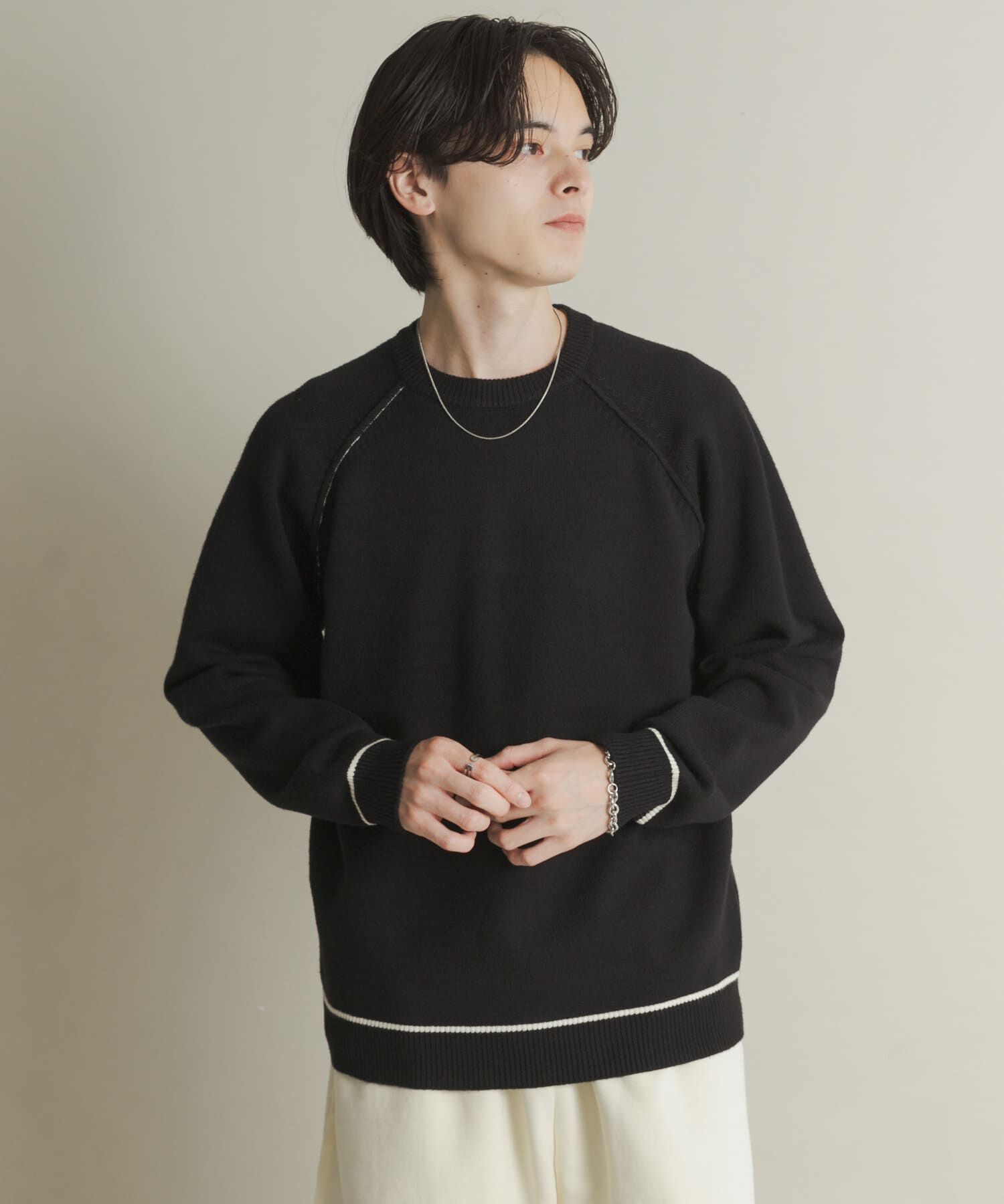 SENSE OF PLACE by URBAN RESEARCH「『一部WEB限定ｶﾗｰ』『洗濯可/毛玉防止』ｽﾄﾚｯﾁﾊｲｼｮｸﾗｲﾝﾆ」|ニット・セーター|