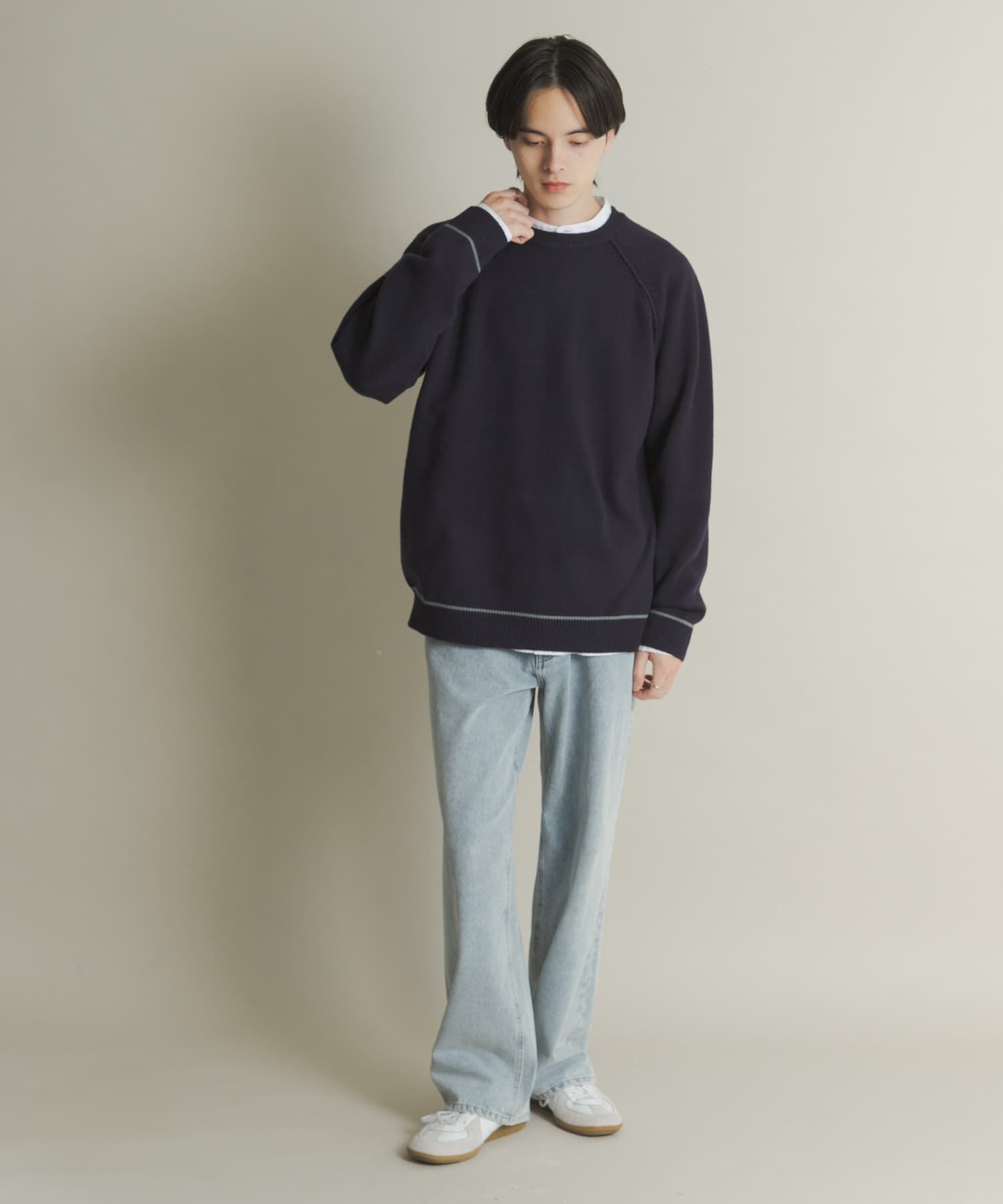 SENSE OF PLACE by URBAN RESEARCH「『一部WEB限定ｶﾗｰ』『洗濯可/毛玉防止』ｽﾄﾚｯﾁﾊｲｼｮｸﾗｲﾝﾆ」|ニット・セーター|