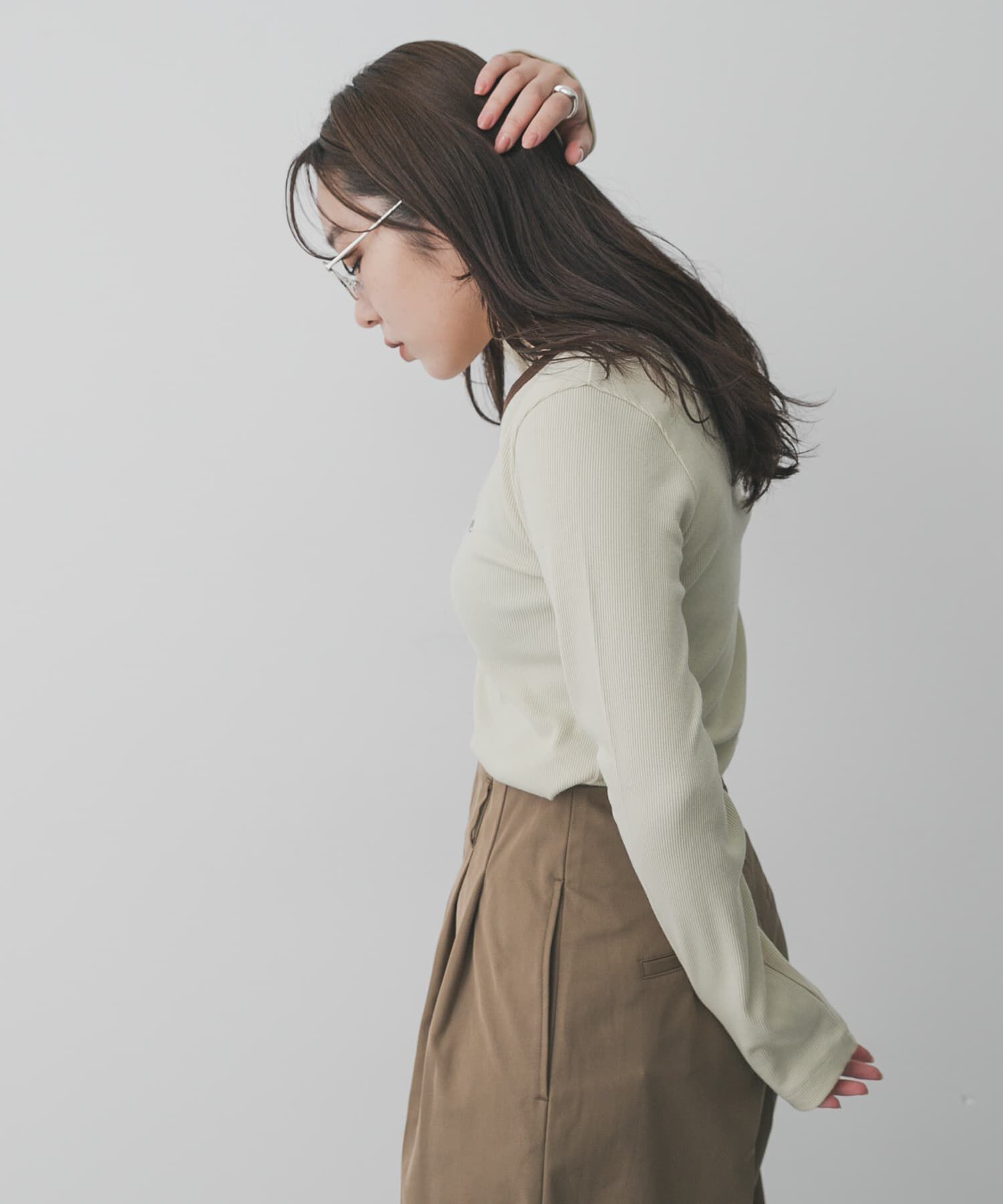 SENSE OF PLACE by URBAN RESEARCH「ラウンドネックリブTシャツ」|Tシャツ・カットソー|