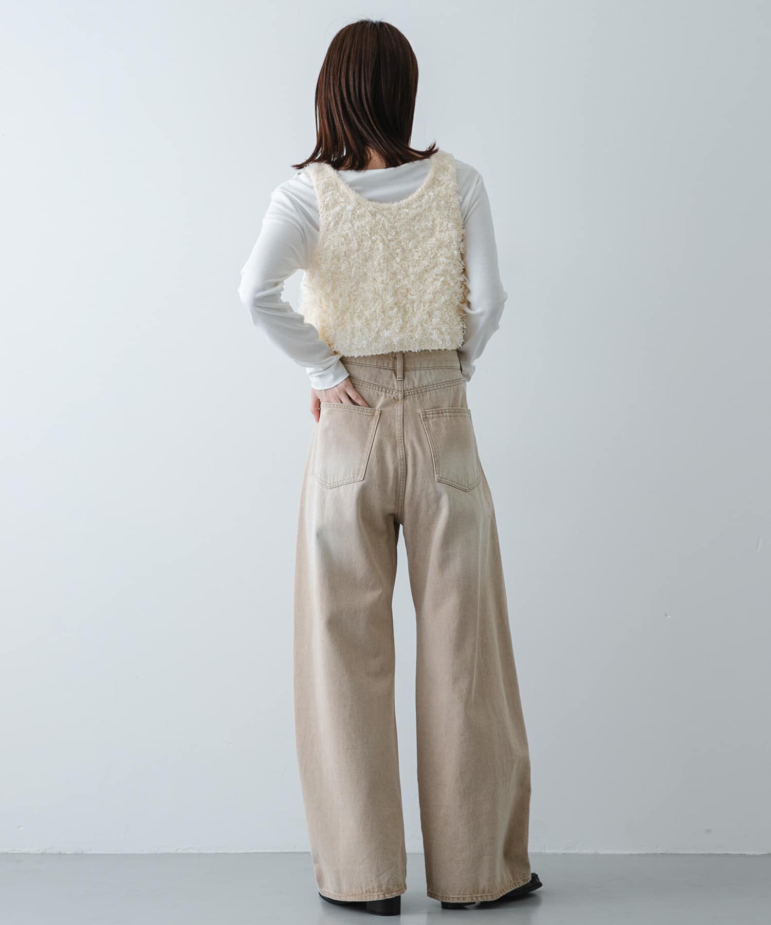 SENSE OF PLACE by URBAN RESEARCH「『洗濯可』2wayリボンヤーンループニットベスト」|ベスト・ジレ|