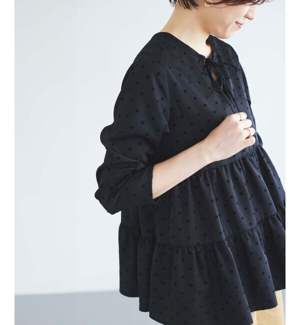 le.coeur blanc「TORRAZZO DONNAドットティアードブラウス」|シャツ・ブラウス|