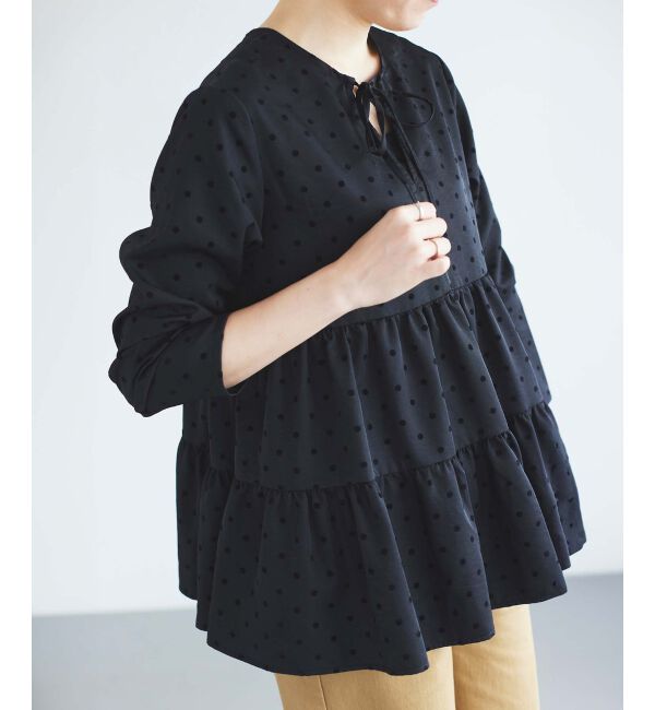 le.coeur blanc「TORRAZZO DONNAドットティアードブラウス」|シャツ・ブラウス|