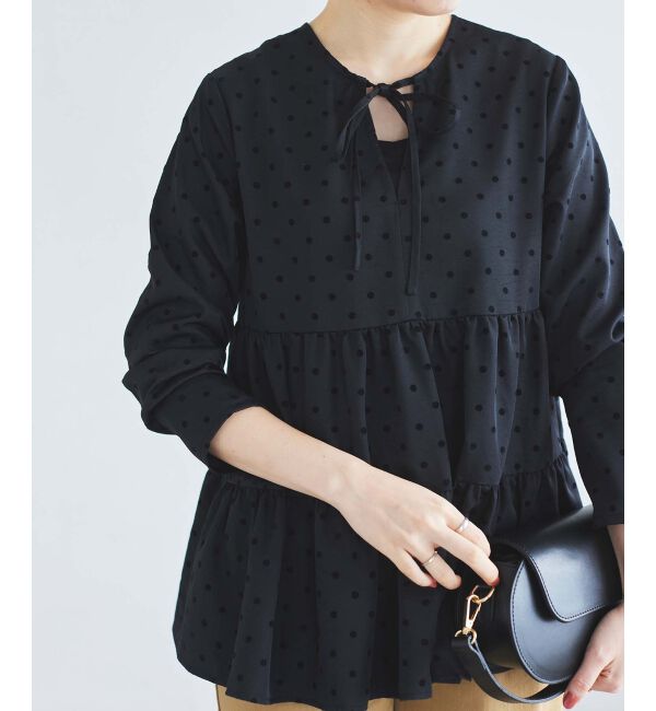 le.coeur blanc「TORRAZZO DONNAドットティアードブラウス」|シャツ・ブラウス|