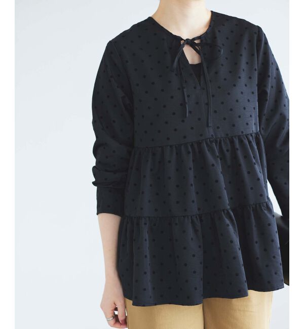 le.coeur blanc「TORRAZZO DONNAドットティアードブラウス」|シャツ・ブラウス|