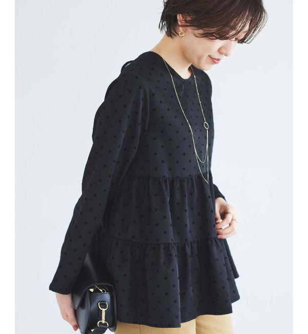 le.coeur blanc「TORRAZZO DONNAドットティアードブラウス」|シャツ・ブラウス|