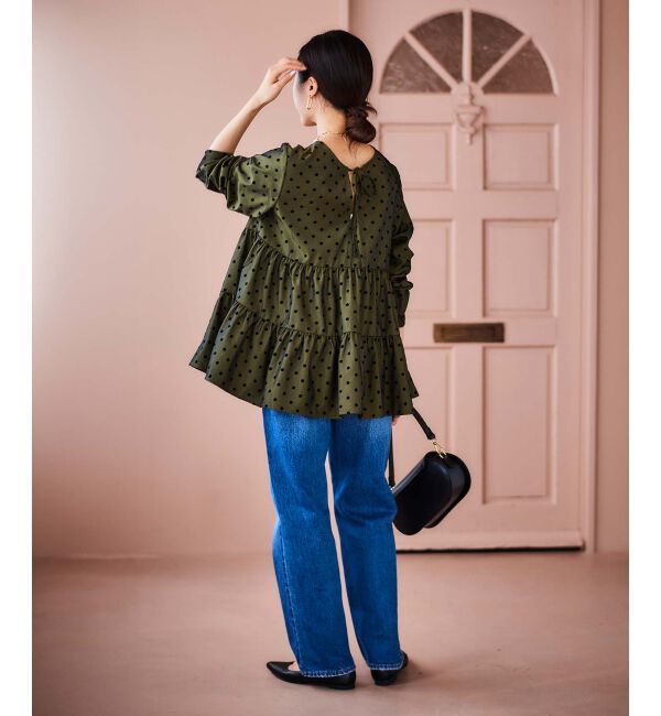 le.coeur blanc「TORRAZZO DONNAドットティアードブラウス」|シャツ・ブラウス|