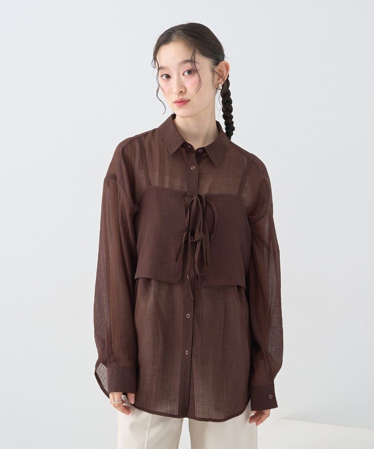 earth music&ecology「SET2点シャツ＋ビスチェ」|シャツ・ブラウス|