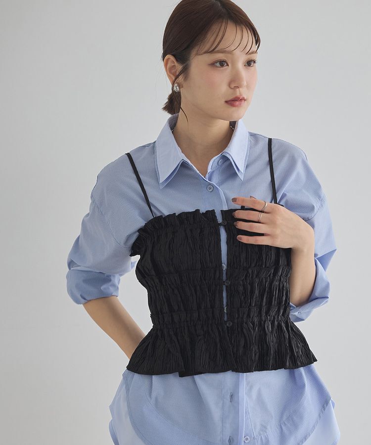 earth music&ecology「シャーリングビスチェ」|ベスト・ジレ|