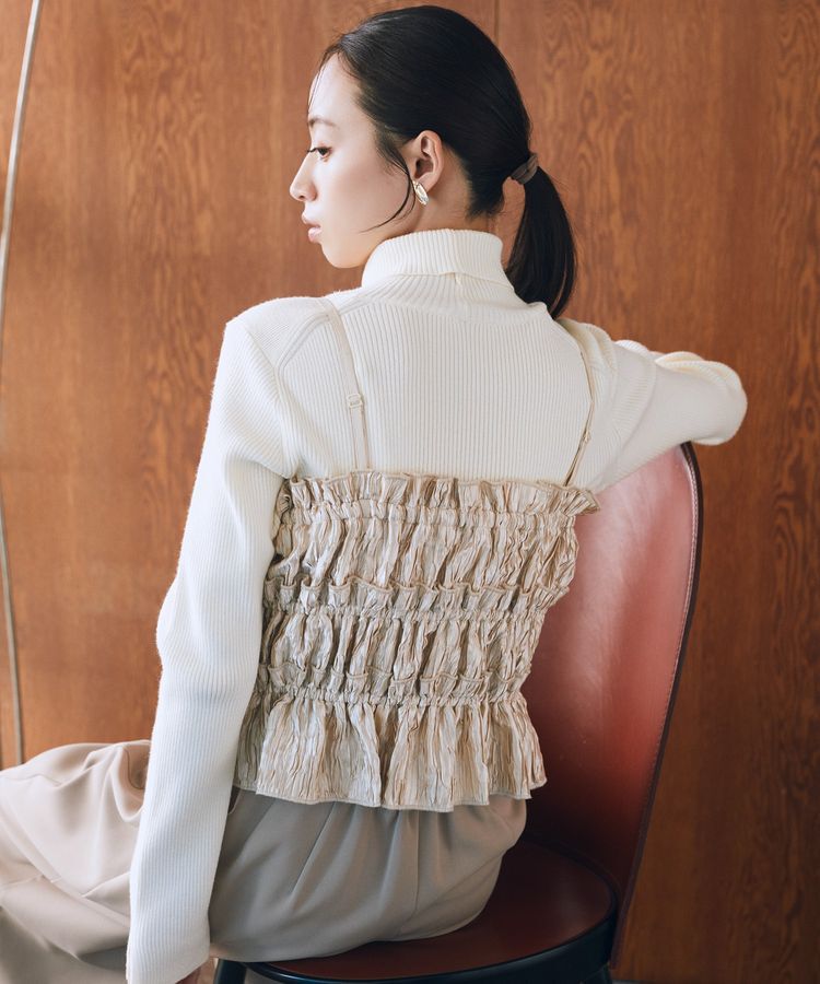 earth music&ecology「シャーリングビスチェ」|ベスト・ジレ|