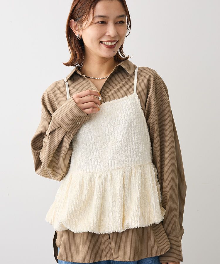 Green Parks「表面感ベロアバルーンキャミビスチェ」|ベスト・ジレ|