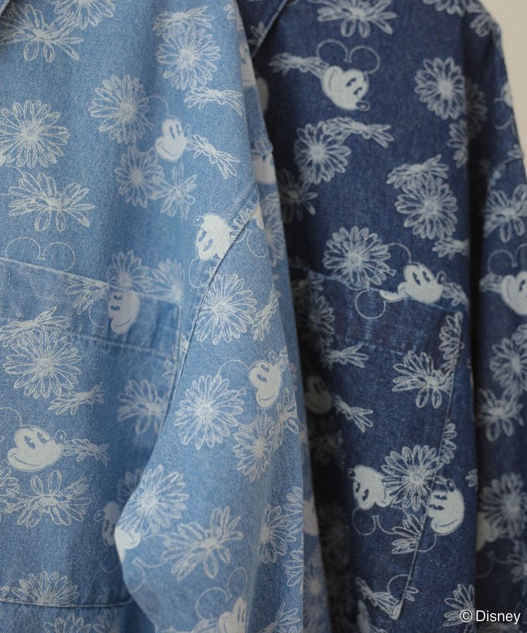 Green Parks「ミッキー&フレンズ/花柄デニムシャツ」|シャツ・ブラウス|