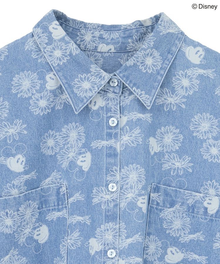 Green Parks「ミッキー&フレンズ/花柄デニムシャツ」|シャツ・ブラウス|