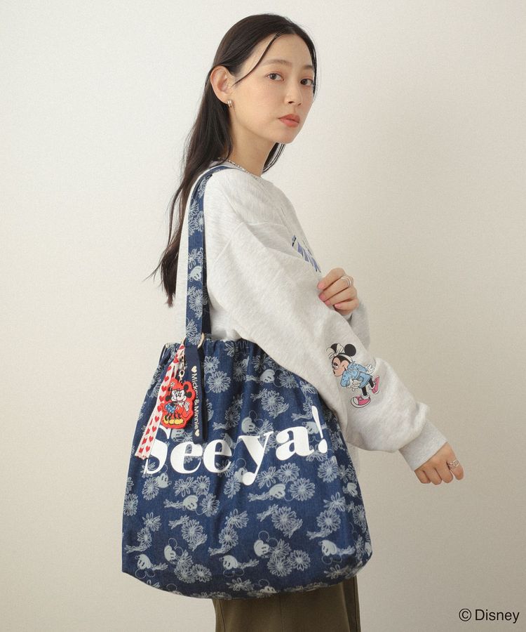 Green Parks「ミッキー&フレンズ/花柄デニムトートバッグ」|トートバッグ|
