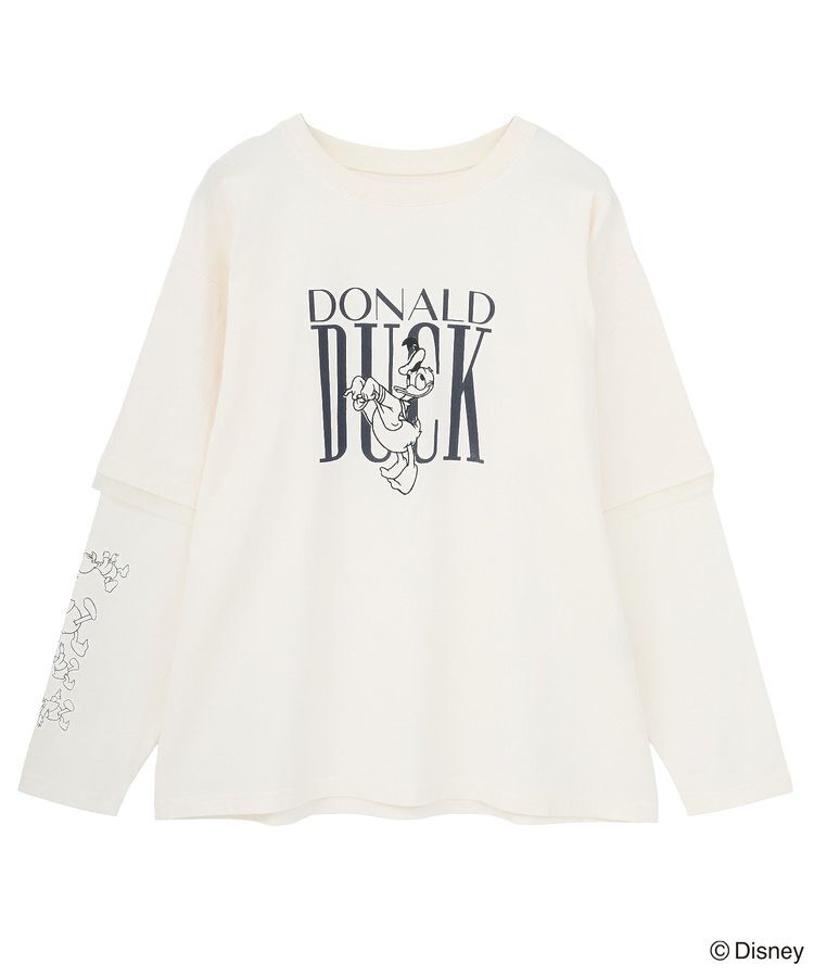 Green Parks「ミッキー&フレンズ/レイヤードプリントロングTシャツ」|Tシャツ・カットソー|