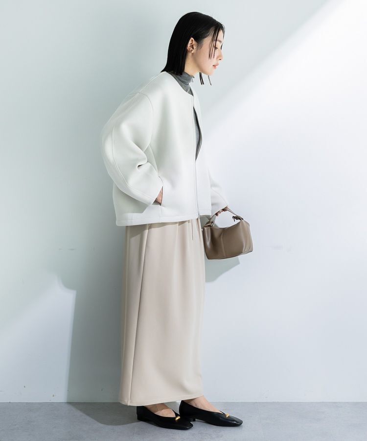 Green Parks「楽ちんリップルIラインスカート」|タイト|