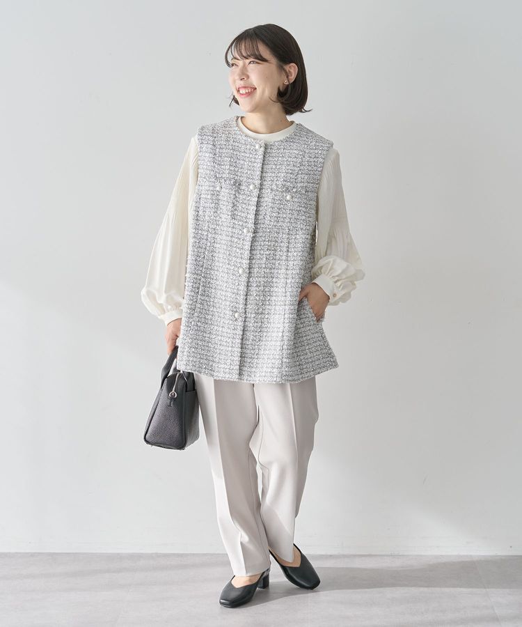 Green Parks「O.ツィードペプラムベスト」|ベスト・ジレ|