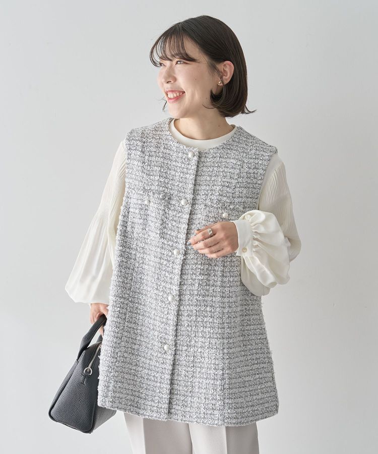 Green Parks「O.ツィードペプラムベスト」|ベスト・ジレ|