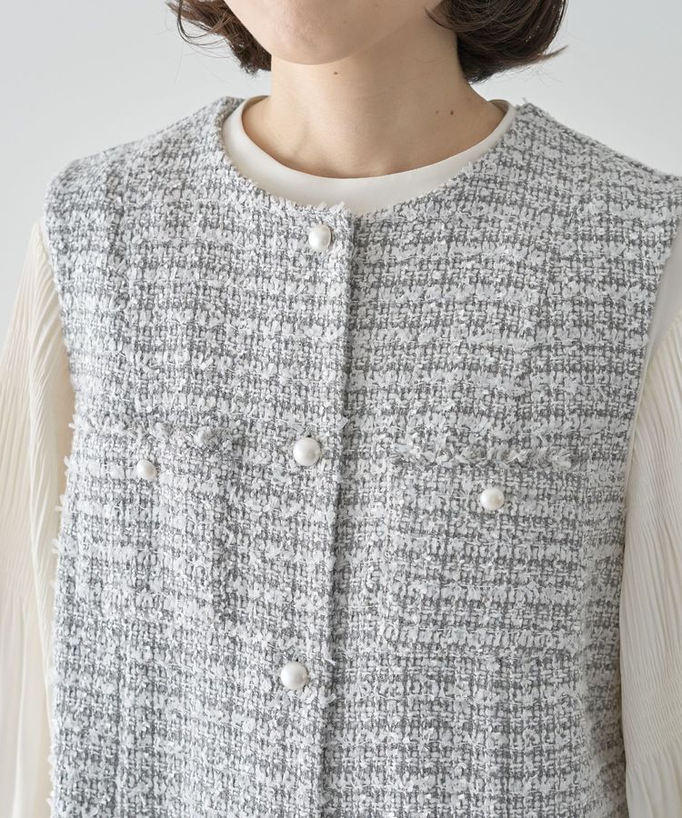 Green Parks「O.ツィードペプラムベスト」|ベスト・ジレ|