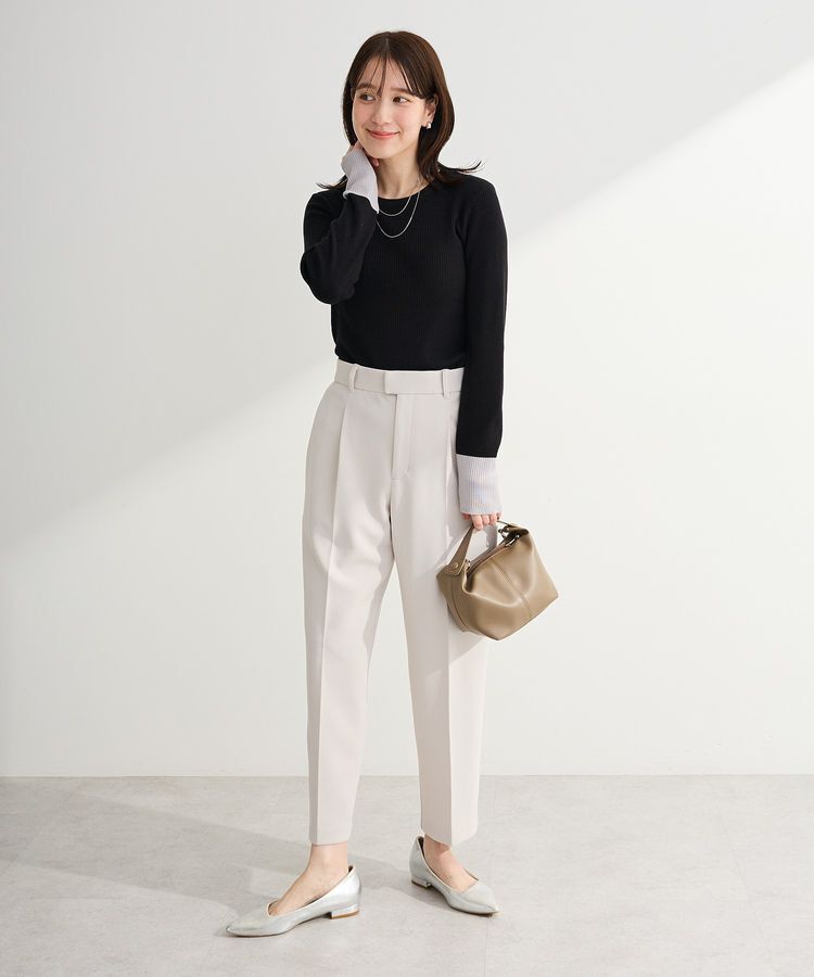 Green Parks「アンチピリング袖配色ニットプルオーバー」|ニット・セーター|