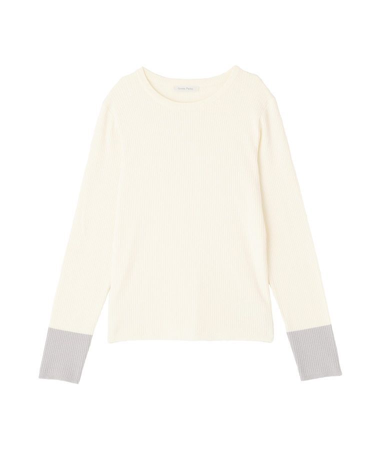 Green Parks「アンチピリング袖配色ニットプルオーバー」|ニット・セーター|