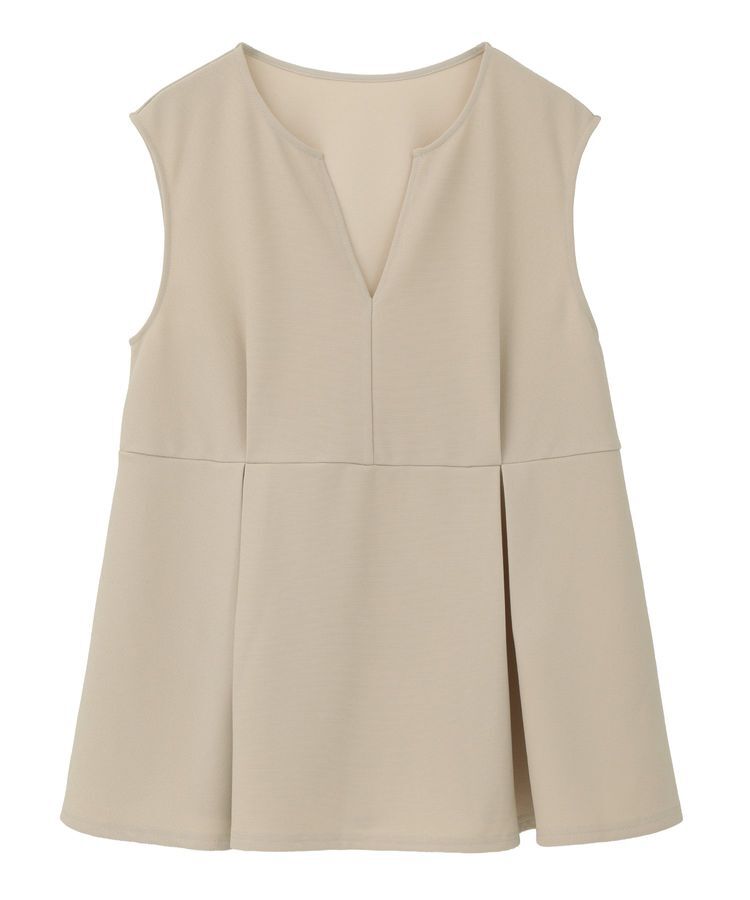 Green Parks「楽ちんリップルペプラムベスト」|ベスト・ジレ|