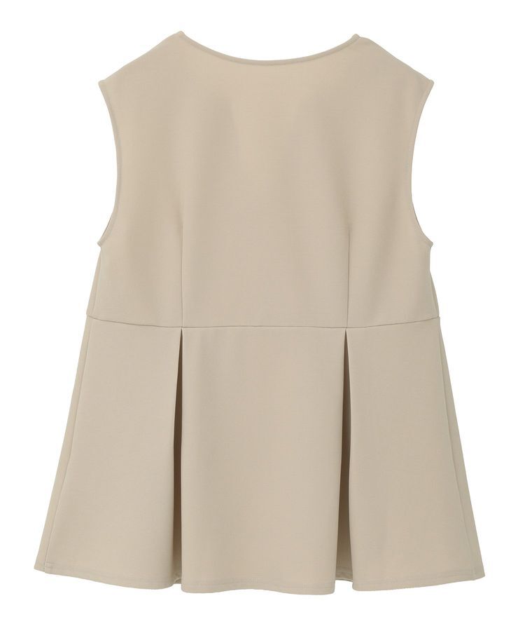 Green Parks「楽ちんリップルペプラムベスト」|ベスト・ジレ|