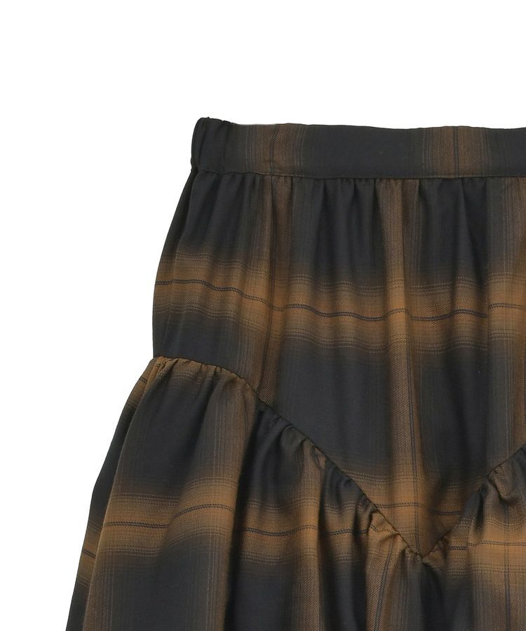 GARAGE OF GOOD CLOTHING「チェックランダムティアードフリルスカート」|フレア|