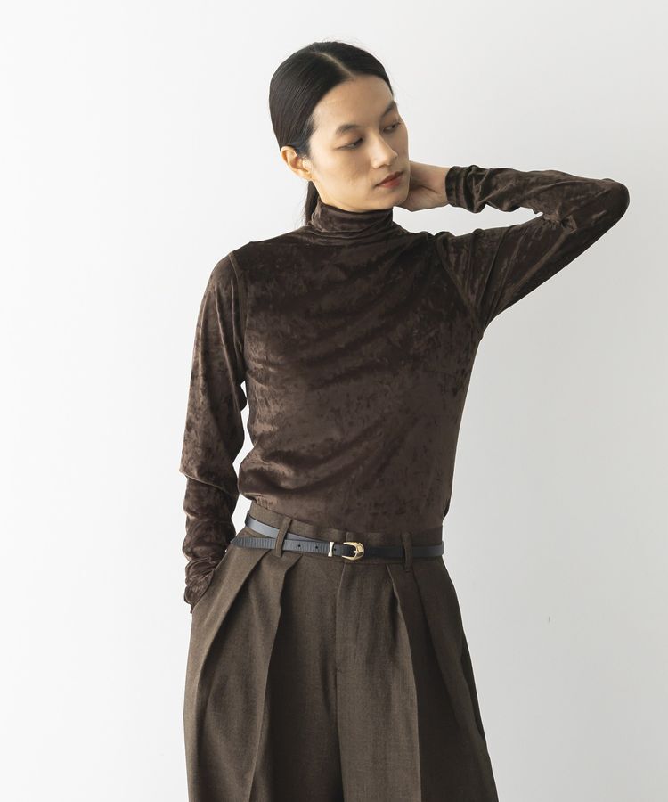 GARAGE OF GOOD CLOTHING「ベロアハイネックプルオーバー」|Tシャツ・カットソー|Brown
