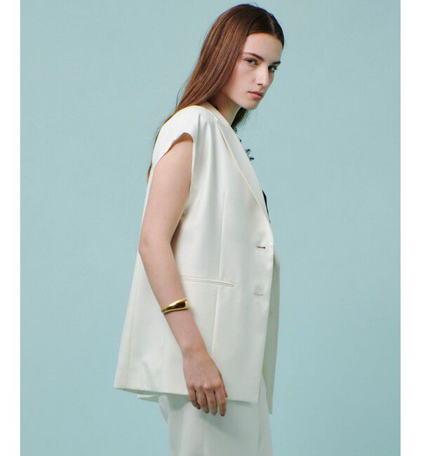 allureville「エアリービエラテーラードジレ」|ベスト・ジレ|