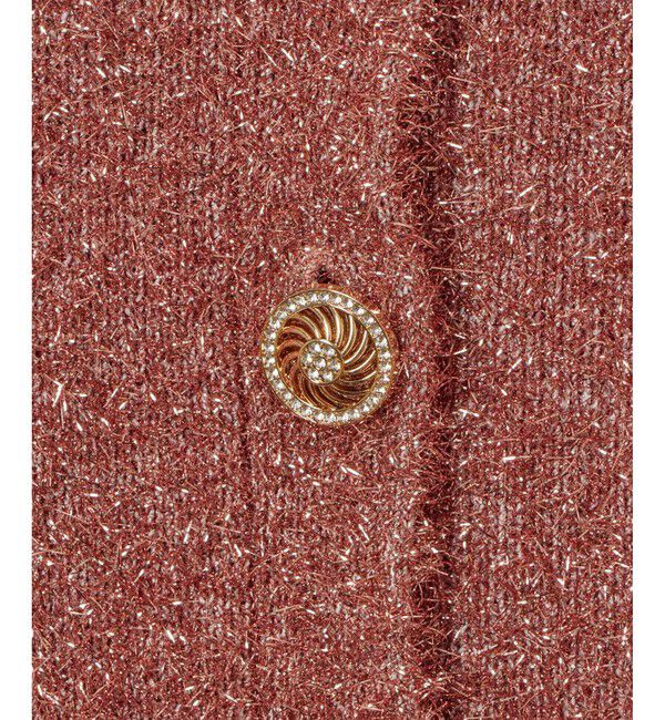 LOULOU WILLOUGHBY「【LOULOU WILLOUGHBY】フィルムラメミドルカーディガン」|カーディガン|