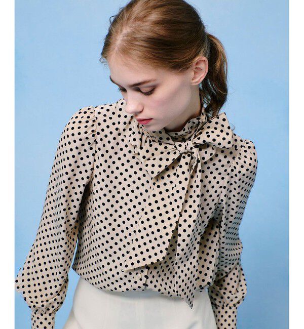 LOULOU WILLOUGHBY「◇【LOULOU WILLOUGHBY】デシンドットフリルボウタイブラウス」|シャツ・ブラウス|