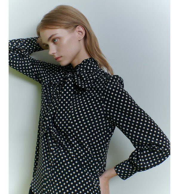 LOULOU WILLOUGHBY「◇【LOULOU WILLOUGHBY】デシンドットフリルボウタイブラウス」|シャツ・ブラウス|