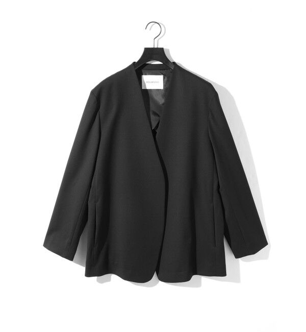 MIDIUMISOLID「MIDIUMISOLID for Ladies ノーカラージャケット」|テーラードジャケット|