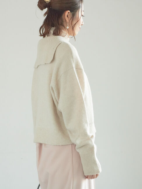 Te chichi「【宮本茉由着用】前後2WAYネックデザインプルオーバー」|ニット・セーター|