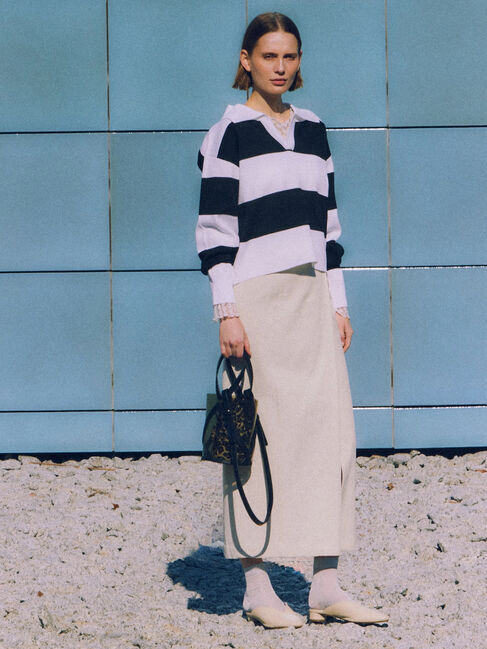 Te chichi「サイドベルトチノタイトスカート《2026 spring catalog item》」|スカート|オフホワイト