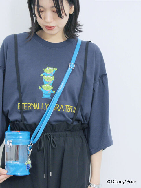 Samansa Mos2 blue「トイ・ストーリー/袖フレアTシャツ」|Tシャツ・カットソー|ネイビー