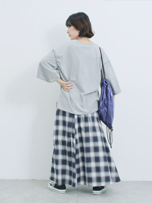 Samansa Mos2 blue「トイ・ストーリー/袖フレアTシャツ」|Tシャツ・カットソー|