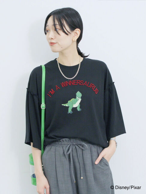 Samansa Mos2 blue「トイ・ストーリー/袖フレアTシャツ」|Tシャツ・カットソー|